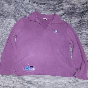 VTG Disney Store Womens Purple Eeyore Pullover Top Ice Blues Embroidered‎ Size S